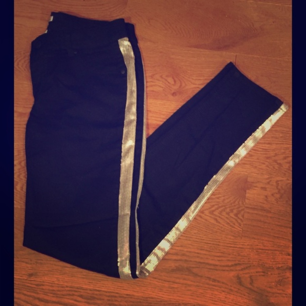 Size 9 Black Jeans with Sequined Sides